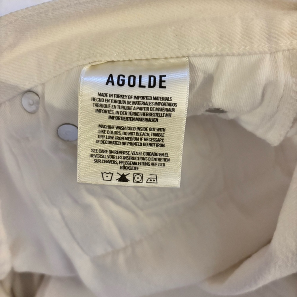 Agolde Parker Long distressed denim shorts - Picture 6 of 6